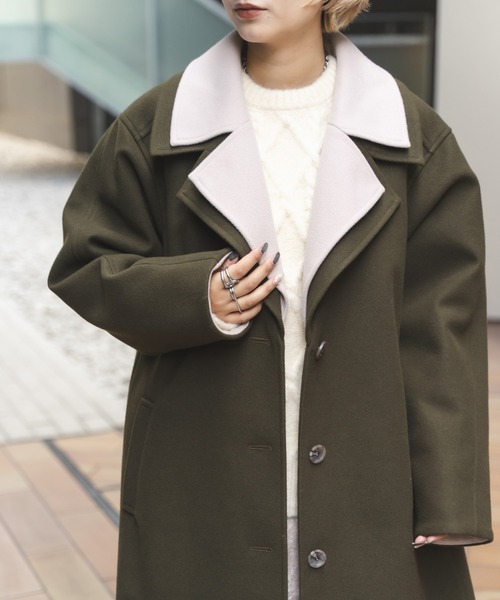 MIEL CRISHUNANT コート チェスターコート レイヤード風バイ