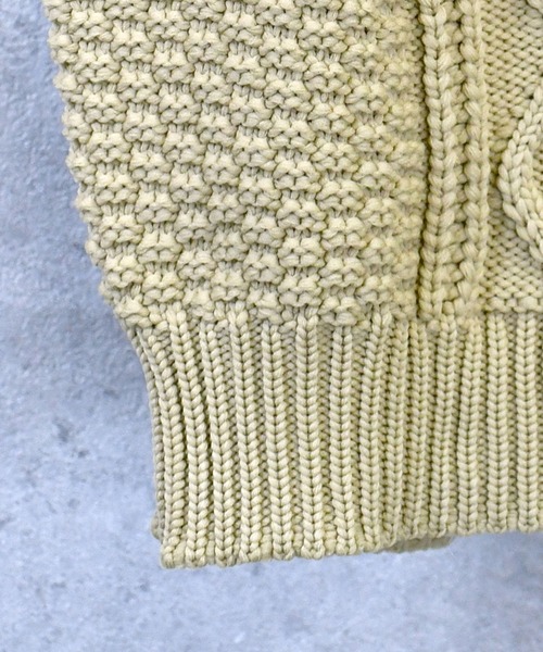 カーディガン アラン編みニットルーズVネックカーディガン メンズ レディース | ブランド登録なし | 09