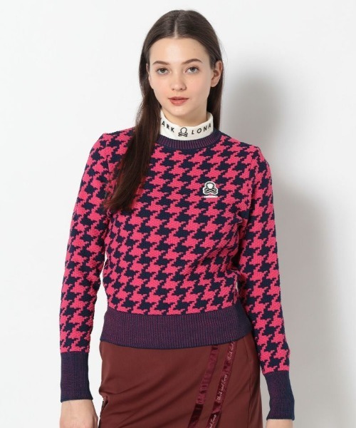 MARK & LONA レディースニット MARK&LONA ニット セーター Ever Dogtooth Shorty Sweater