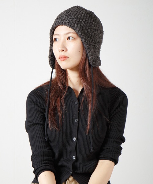 RACAL（ラカル） ニット帽 ニットキャップ Ear-muff Reversible Knit