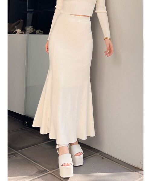 GYDA（ジェイダ） スカート BITケーブルマーメイドニットスカート