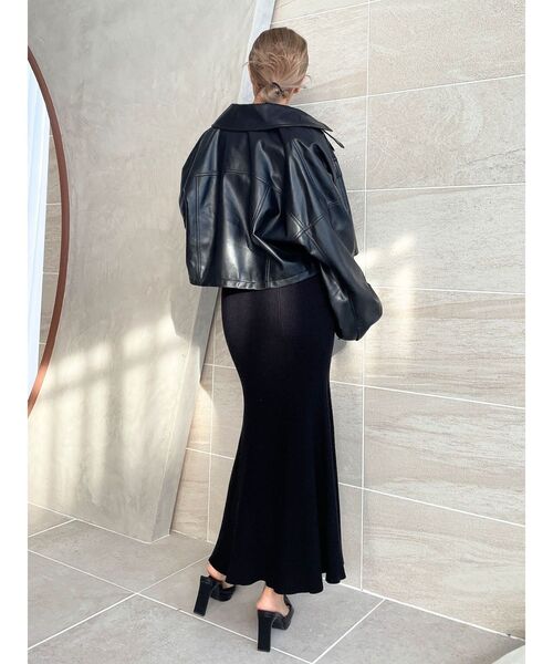 GYDA（ジェイダ） スカート BITケーブルマーメイドニットスカート