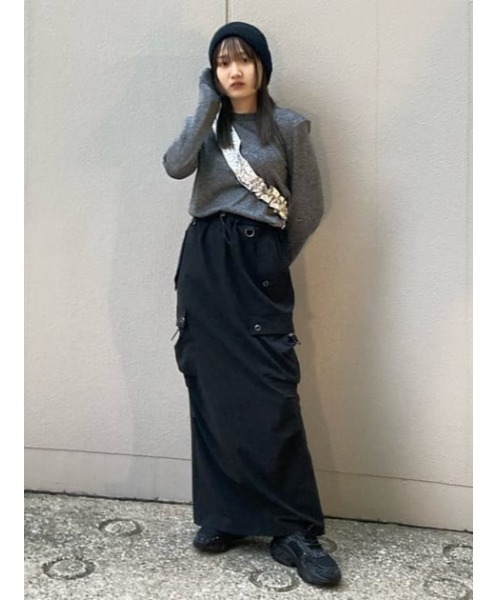 THROW by SLY スカート WOVEN CARGO COLUMN SK ウーブン カーゴ