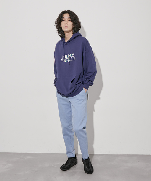 j.n.r.d パーカー j.n.r.d/フラワーモチーフ刺繍パーカー メンズ