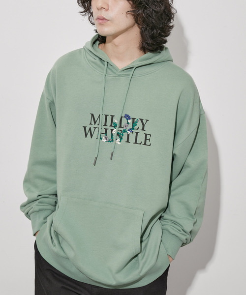 【Babylon】La Hutte / ラユット　刺繍パーカー ラミ＆アール ラミとラミのそっくりさん阿吽着物総刺繍パーカー LIN AL