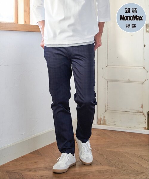 パンツ 「雑誌MonoMax5月号掲載」接触冷感チェック5ポケットパンツ「接触冷感」「小泉孝太郎さん着用モデル」 メンズの画像