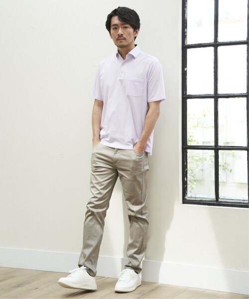 パンツ 「雑誌MonoMax5月号掲載」接触冷感チェック5ポケットパンツ「接触冷感」「小泉孝太郎さん着用モデル」 メンズの画像
