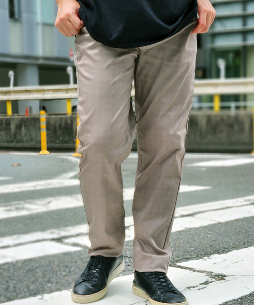 パンツ 「雑誌MonoMax5月号掲載」接触冷感チェック5ポケットパンツ「接触冷感」「小泉孝太郎さん着用モデル」 メンズの画像