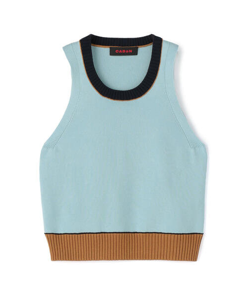 CABaN」 ノースリーブニット FREE ブルー レディース : 83266172  