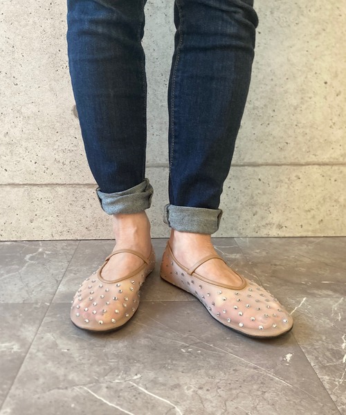 【正規品+GIFT付き】バレエシューズ パンプス チュール メリージェーンバレエシューズ 介護靴 ファスナー