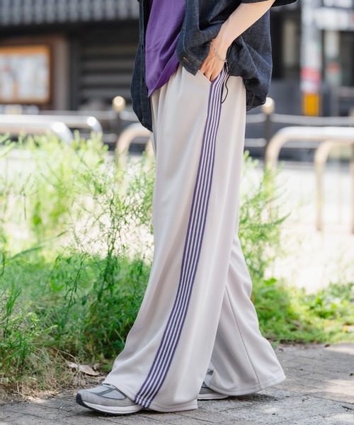 SIDEWAY STANCE パンツ 「SIDEWAY STANCE」ラインジャージ