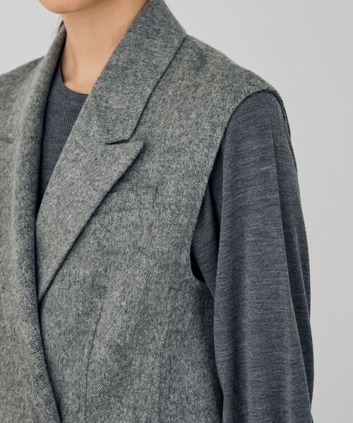 DES PRES（デプレ） ベスト ジレ ライトダブルフェイスシャギー