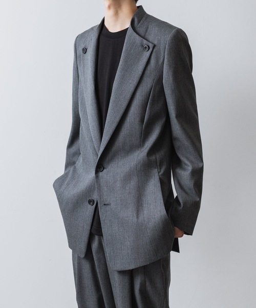 アトウ ATO グレー テーラードジャケット 46 ATO ジャケット テーラードジャケット LAPEL BUTTONED JACKET