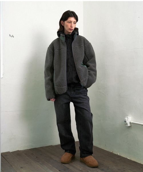 MAHAGRID（マハグリッド） コート アウター CURVED SHERPA FLEECE 