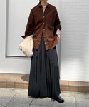 ロング スカート パネルプリーツスカートの詳細画像3