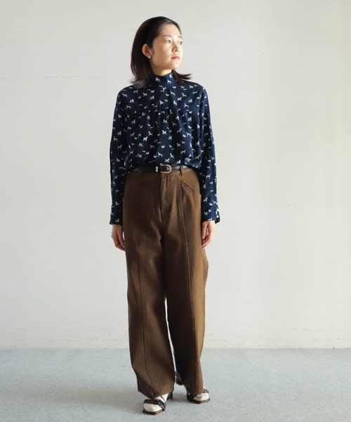 ブラウス シャツ Dog PT ハイネックブラウス レディース : ZOZOTOWN