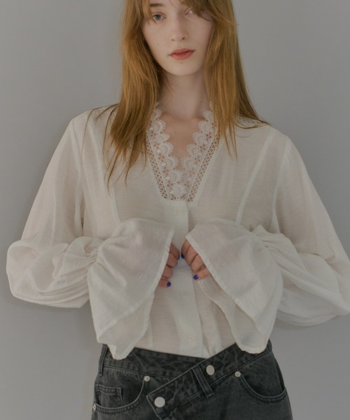 ブラウス シャツ Lace blouse / レースブラウス レディース : ZOZOTOWN