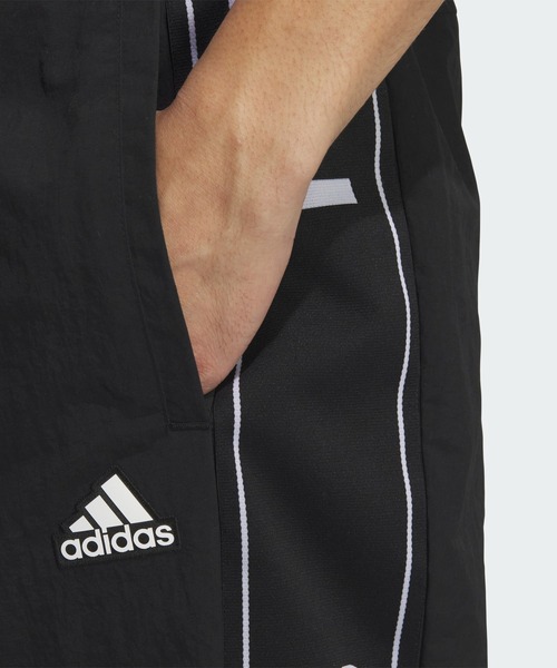 adidas パンツ ワーディング ルーズフィット シワ加工ナイロン