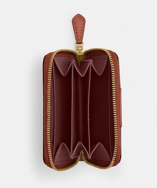 COACH ジップ シグネチャー キャンバス カードケース 小銭入れ COACH カードケース スモール ジップ アラウンド カード ケース