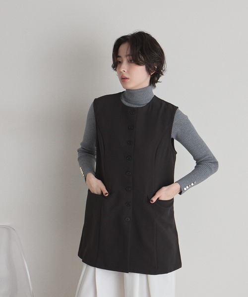 &. NOSTALGIA（ノスタルジア） ベスト ジレ 「ZOZO限定」ボタン