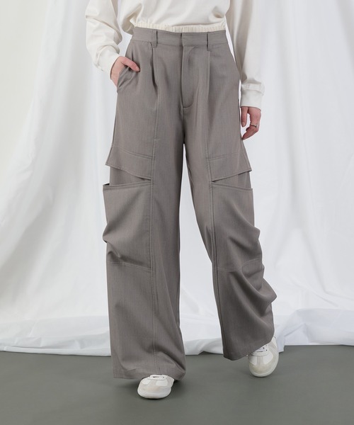 selle glant スラックス SIDE SLIT POCKET DESIGN WIDE SLACKS