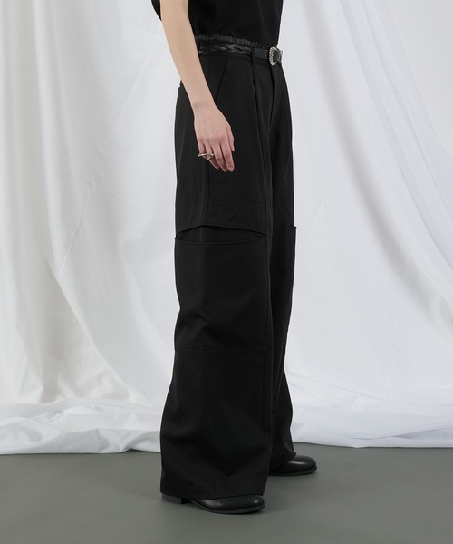 selle glant スラックス SIDE SLIT POCKET DESIGN WIDE SLACKS