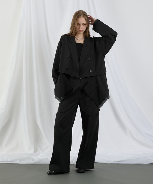selle glant スラックス SIDE SLIT POCKET DESIGN WIDE SLACKS