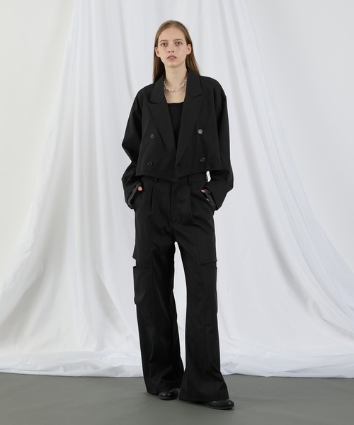 selle glant スラックス SIDE SLIT POCKET DESIGN WIDE SLACKS