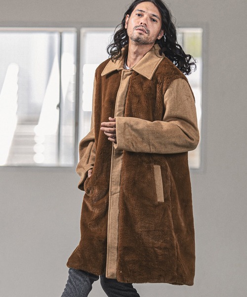 「CAMBIO」 ステンカラーコート S ブラック メンズ_画像2