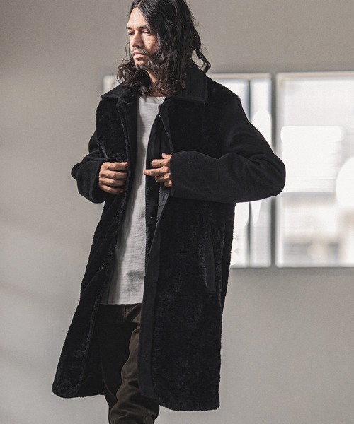 「CAMBIO」 ステンカラーコート S ブラック メンズ_画像3