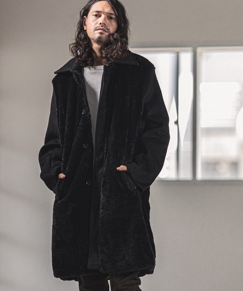 「CAMBIO」 ステンカラーコート S ブラック メンズ_画像4