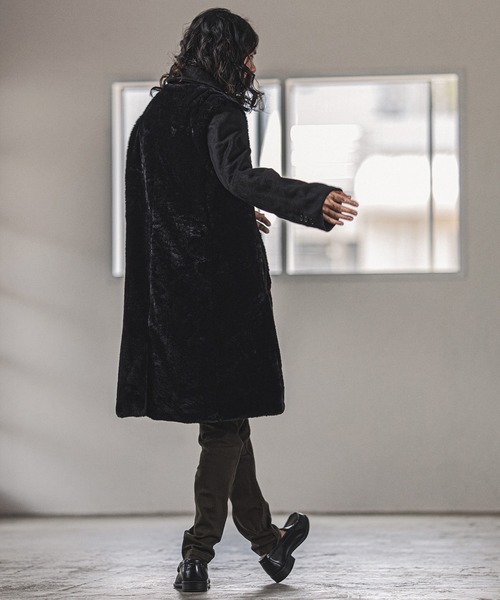 「CAMBIO」 ステンカラーコート S ブラック メンズ_画像7