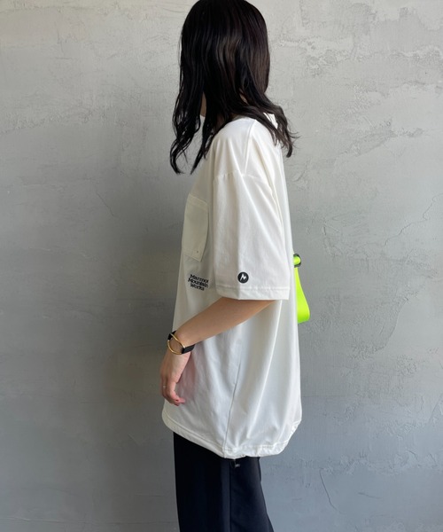 新品タグ付きMOTHER/マザーNATURALINSIDER CROP 白系26 Marmot tシャツ 「Marmot/マーモット」 別注 ドローコード付き