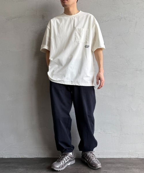 tシャツ 「Marmot/マーモット」 別注 ドローコード付き ワンポイントロゴポケットTシャツ レディース メンズ Marmot/マーモット] 別注 ドローコード付き ワンポイントロゴ