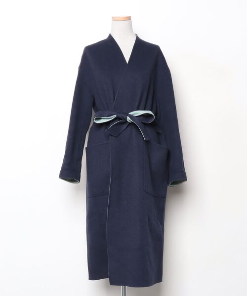 UNITED ARROWS（ユナイテッドアローズ） ノーカラーコート 36 ネイビー