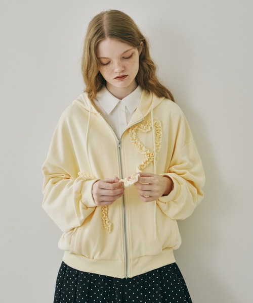 idem heart frill hoodie／ハートフリルフーディ heart frill hoodie／ハートフリルフーディ（パーカー）｜idem