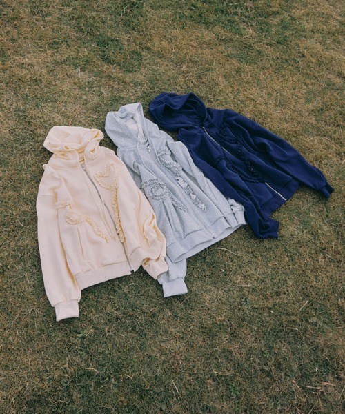idem イデム　heart frill hoodie ハートフリルフーディー heart frill hoodie／ハートフリルフーディ（パーカー）｜idem