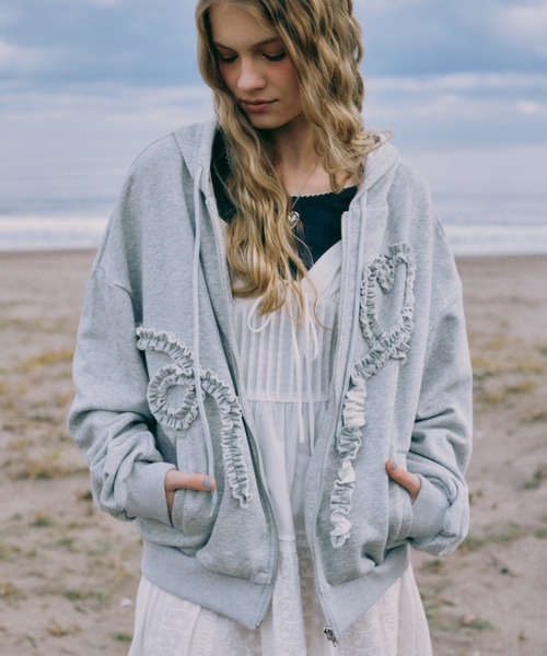 idem heart frill hoodie／ハートフリルフーディ heart frill hoodie／ハートフリルフーディ（パーカー）｜idem