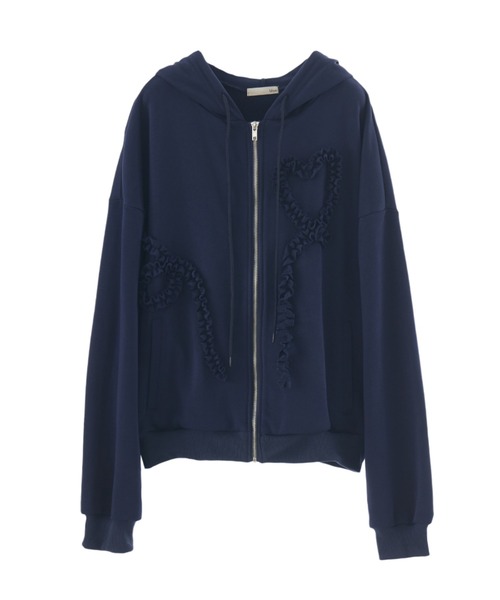 トップス idem heart frill hoodie heart frill hoodie – idem