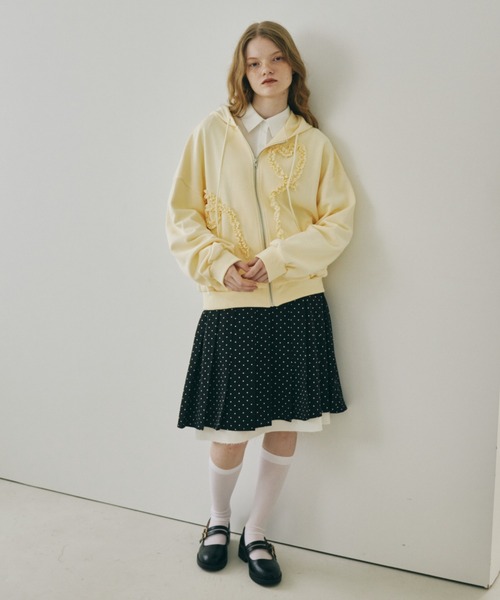 idem イデム　heart frill hoodie heart frill hoodie／ハートフリルフーディ（パーカー）｜idem