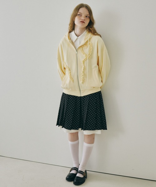 idem heart frill hoodie／ハートフリルフーディ パーカー heart frill hoodie／ハートフリルフーディ レディース