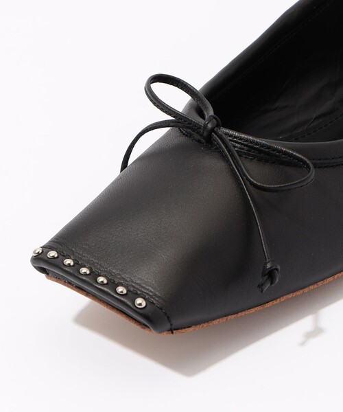 パンプス CHEMBUR SQ FLAT STUDS BALLET シューズの画像