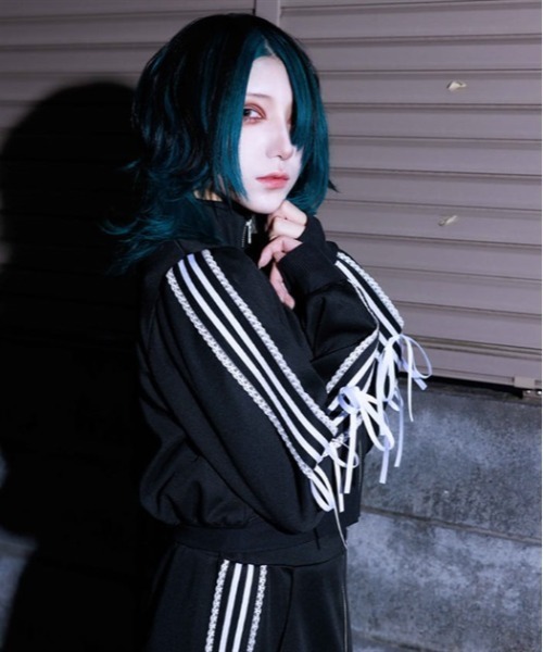 axes femme POETIQUE ジャージ リボンライントラックジャケット