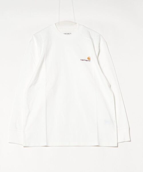 Tシャツ・カットソー CARHARTT L/S AMERICAN SCRIPT T-SHIRT 4FK1366 Carhartt WIP tシャツ Tシャツ L/S AMERICAN SCRIPT T-SHIRT