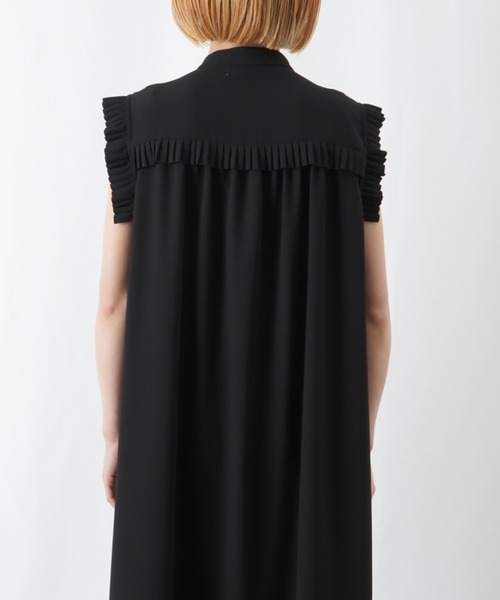 LUCA/LADY LUCK LUCA袖フリルテープワンピース　黒 LADY LUCK LUCA ワンピース LC/LLL 袖フリルテープワンピース