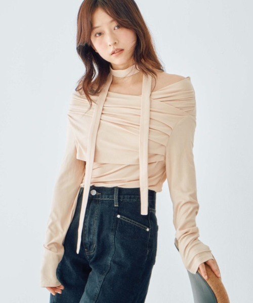 tシャツ タックドレープカットソー レディース archives tシャツ タックドレープオフショルTOPS レディース
