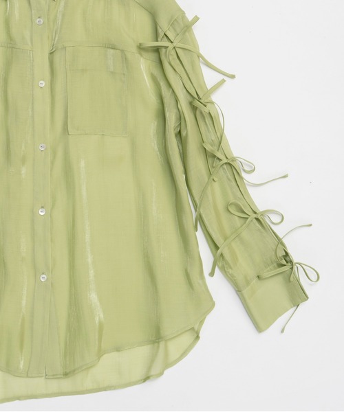 MAISON SPECIAL ブラウス シャツ Oversize Shear Ribbon Shirt