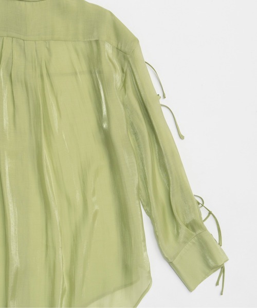 MAISON SPECIAL ブラウス シャツ Oversize Shear Ribbon Shirt
