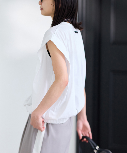 tシャツ ショルダータックTシャツ レディース ショルダータックトップス（Tシャツ/カットソー）｜LIAN（リアン