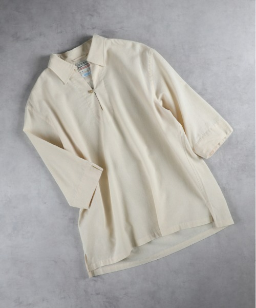 BACK NUMBER シャツ 「BACK NUMBER」COOLMAX麻混スキッパー